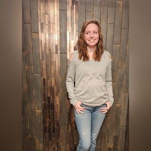 Soft peekaboo sleeve shirt